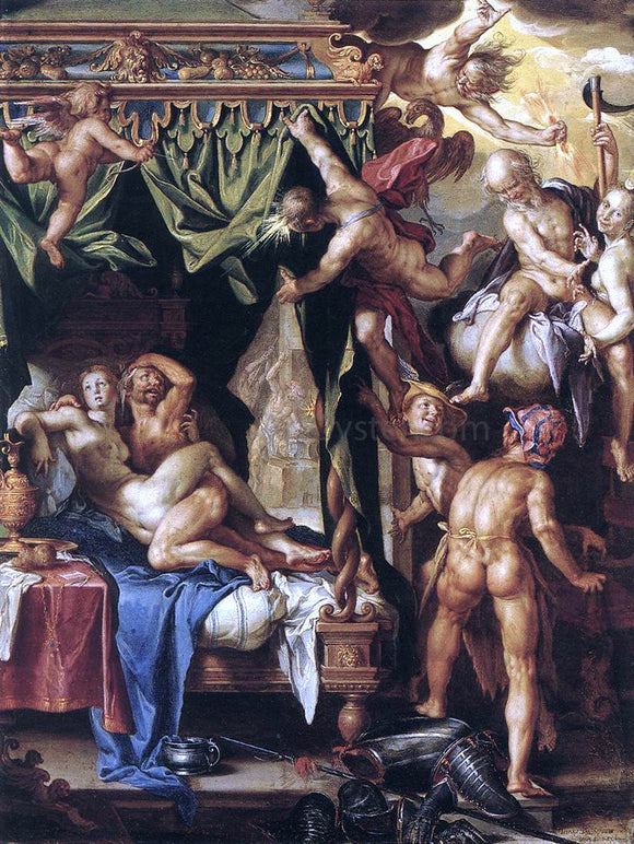  Joachim Wtewael Mars and Venus Discovered by the Gods - Canvas Art Print