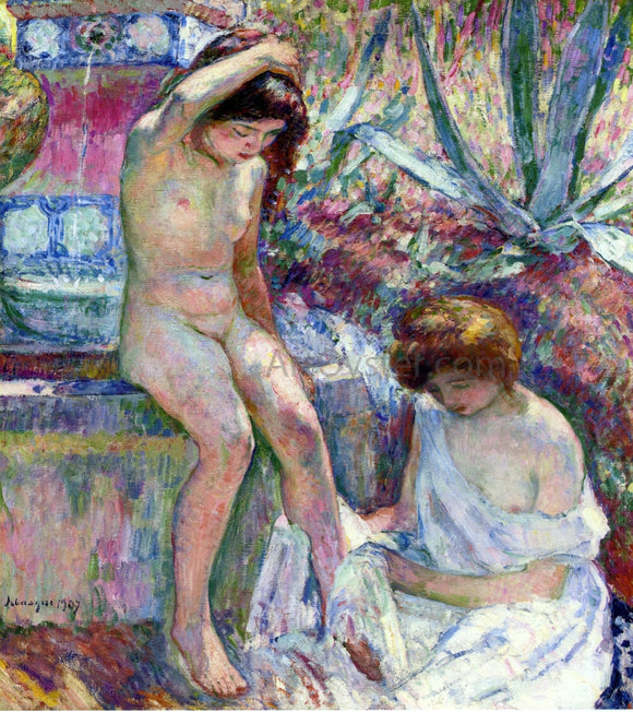  Henri Lebasque Marthe and Madame Lebasque at the Fountain - Canvas Art Print