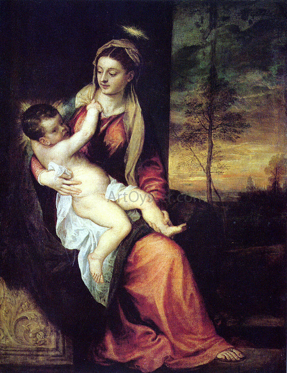  Titian Mary with the Christ Child - Canvas Art Print