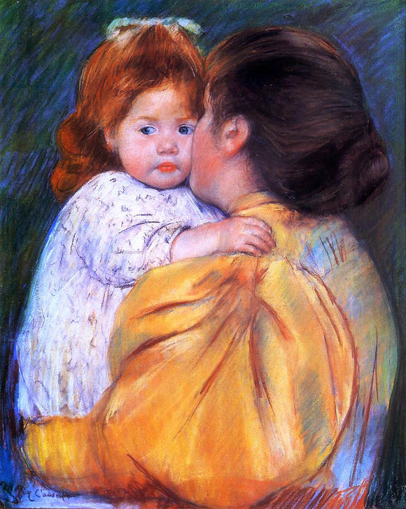  Mary Cassatt Maternal Kiss - Canvas Art Print