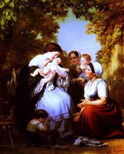  Fritz Zuber-Buhler Maternite - Canvas Art Print