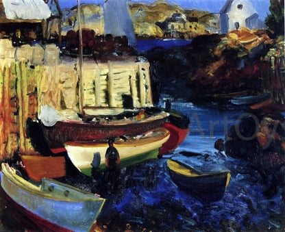  George Wesley Bellows A Matinicus Harbor, Late Afternoon Scene - Canvas Art Print