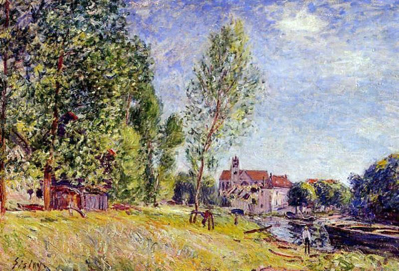  Alfred Sisley Matratat's Boatyard, Moret-sur-Loing - Canvas Art Print