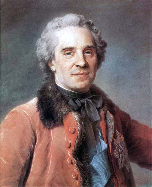  Maurice Quentin De La Tour Maurice, Comte de Saxe, Marshal of France - Canvas Art Print