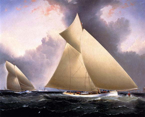  James E Buttersworth Mayflower Leading Galatea, America's Cup 1886 - Canvas Art Print
