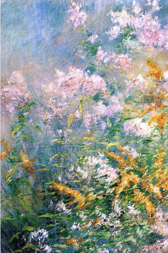  John Twachtman Meadow Flowers (also known as Golden Rod and Wild Asters) - Canvas Art Print
