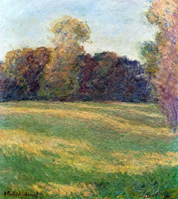  Claude Oscar Monet Meadow in the Sun, at Giverny - Canvas Art Print