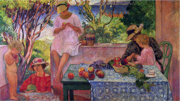  Henri Lebasque Meal on the Terrace - Canvas Art Print