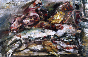  Lovis Corinth Meat and Fish at Hiller's Berlin - Canvas Art Print