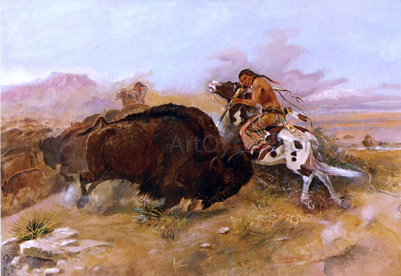  Charles Marion Russell Meat for the Tribe - Canvas Art Print