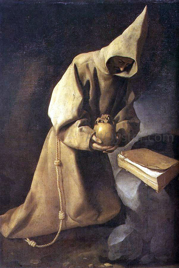  Francisco De Zurbaran Meditation of St Francis - Canvas Art Print