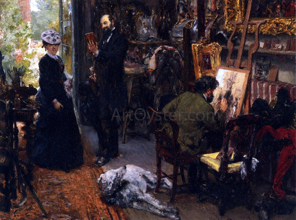  Adolph Von Menzel Meissonier in His Studio at Poissy - Canvas Art Print