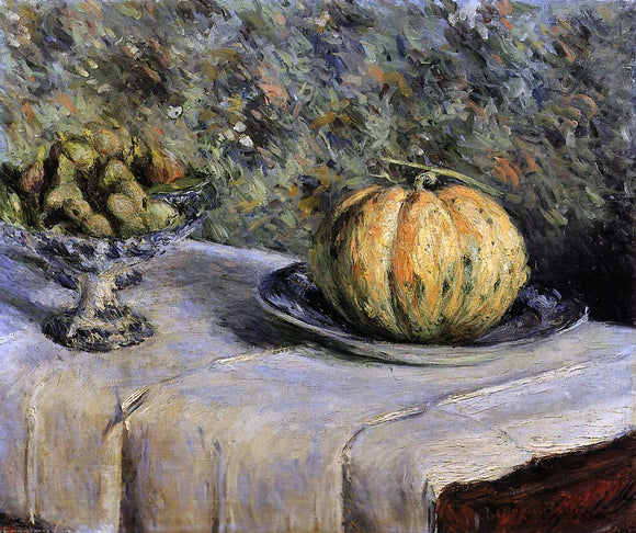  Gustave Caillebotte Melon and Bowl of Figs - Canvas Art Print