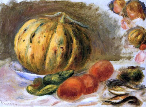  Pierre Auguste Renoir Melon and Tomatos - Canvas Art Print