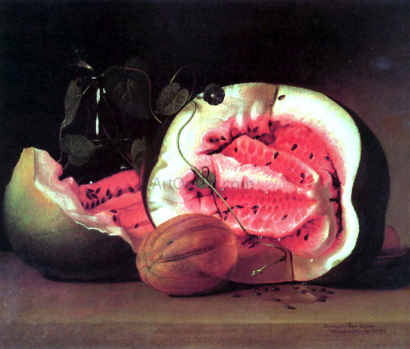 Raphaelle Peale Melons and Morning Glories - Canvas Art Print