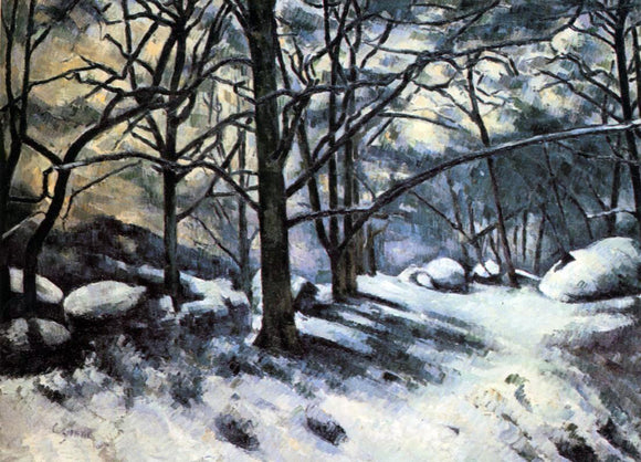 Paul Cezanne Melting Snow, Fontainbleau - Canvas Art Print