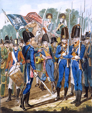  John Lewis Krimmel Members of the City Troop and Other Philadelphia Soldiery - Canvas Art Print