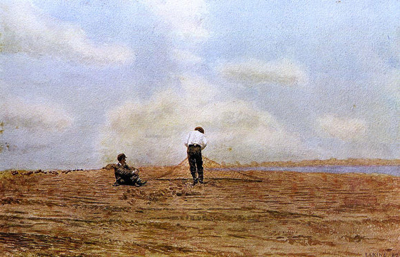  Thomas Eakins Mending the Net - Canvas Art Print