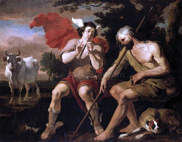  Abraham Danielsz Hondius Mercury and Argos - Canvas Art Print