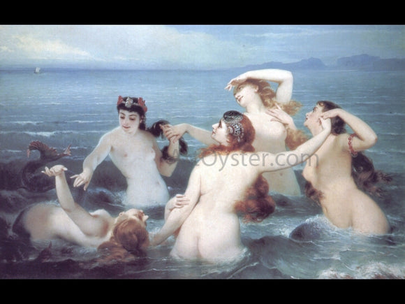  Charles Edouard Boutibonne Mermaids Frolicking in the Sea - Canvas Art Print