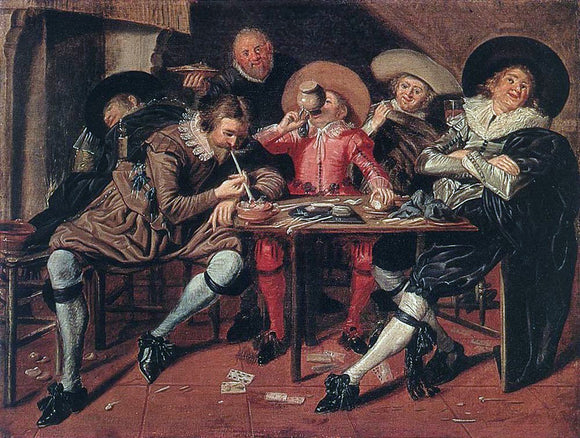  Dirck Hals Merry Party in a Tavern - Canvas Art Print