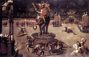  Antoine Caron Merry-Go-Round with Elephant - Canvas Art Print