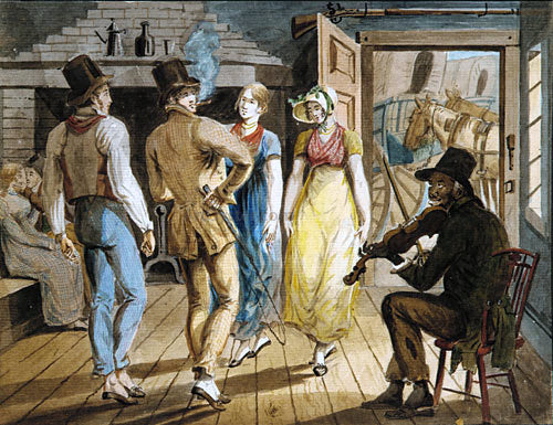  John Lewis Krimmel Merrymaking at a Wayside Inn - Canvas Art Print