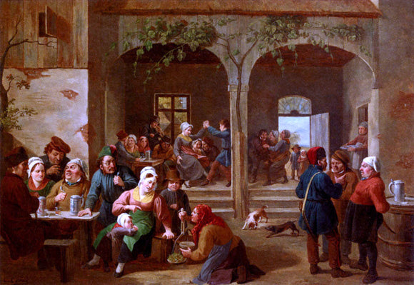  Constantin Fidele Coene Merrymaking In The Tavern - Canvas Art Print