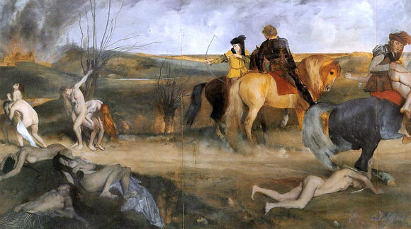 Edgar Degas Medieval War Scene - Canvas Art Print