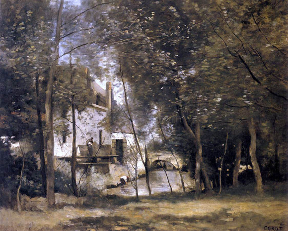  Jean-Baptiste-Camille Corot Mill at Saint-Nicolas-les-Arras - Canvas Art Print