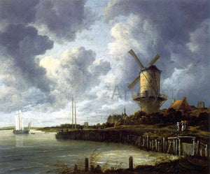  Jacob Van Ruisdael Mill at Wijk near Duursteede - Canvas Art Print