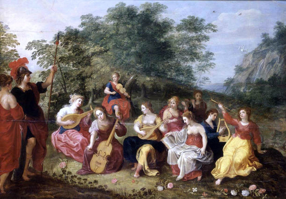  Hendrick Van Balen Minerva and the Nine Muses - Canvas Art Print