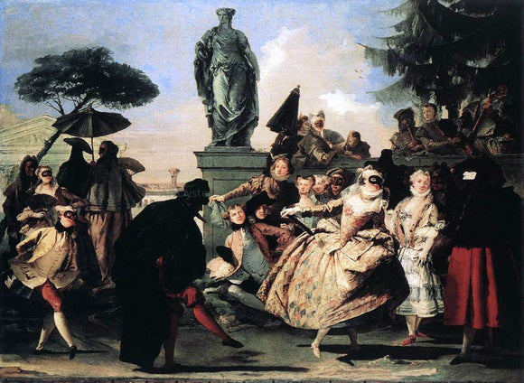  Giovanni Domenico Tiepolo Minuet - Canvas Art Print