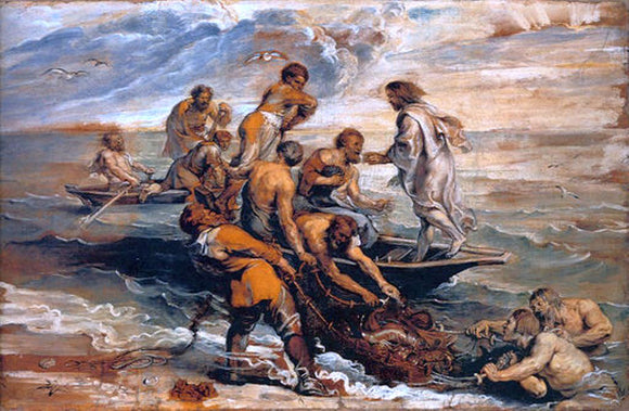  Peter Paul Rubens Miraculous Fishing - Canvas Art Print