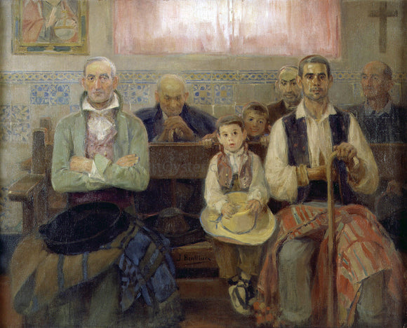  Jose Benlliure Y Gil Misa en la Ermita - Canvas Art Print