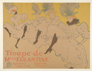  Henri De Toulouse-Lautrec Miss Eglantine Troupe - Canvas Art Print