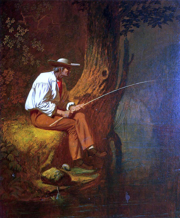  George Caleb Bingham Mississippi Fisherman - Canvas Art Print