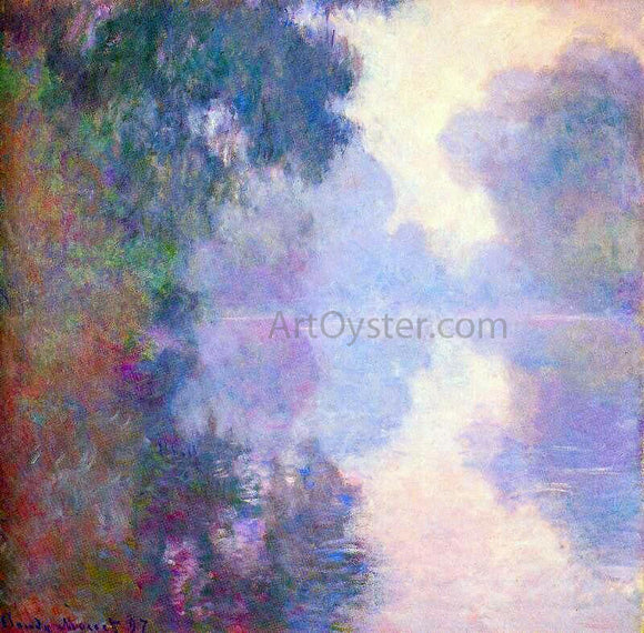  Claude Oscar Monet Misty morning on the Seine - Canvas Art Print