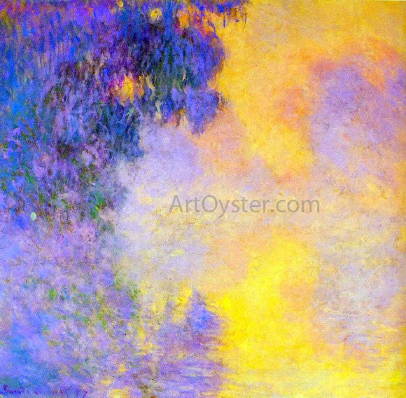  Claude Oscar Monet Misty Morning on the Seine Sunrise - Canvas Art Print