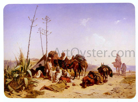  Theodore Horschelt Mittagruhe In Algier - Canvas Art Print