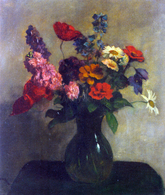  Jacob Hendrik Kever Mixed Summer Flowers - Canvas Art Print