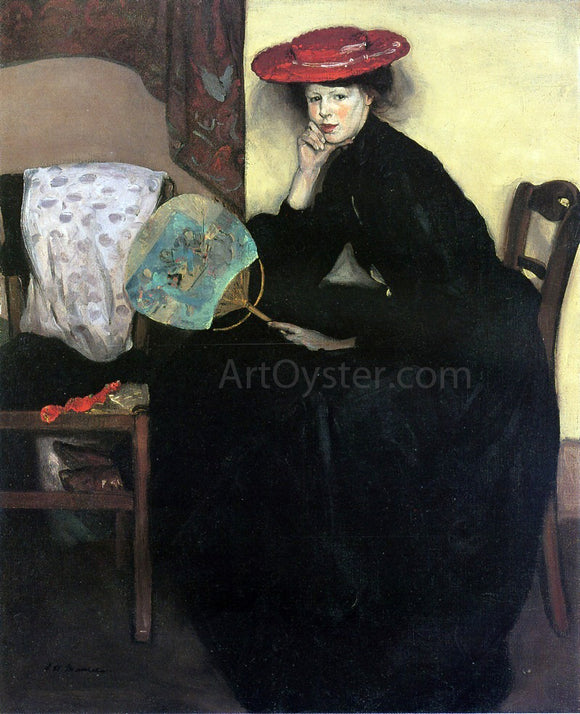  Alfred Henry Maurer Model with a Japanese Fan - Canvas Art Print