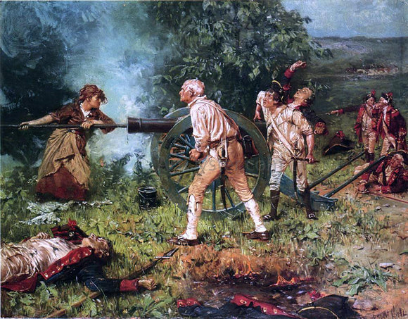  Franz Ludwig Catel Molly Pitcher at The Battle of Monmouth, 1778 - Canvas Art Print