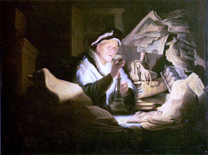  Rembrandt Van Rijn Moneychanger - Canvas Art Print