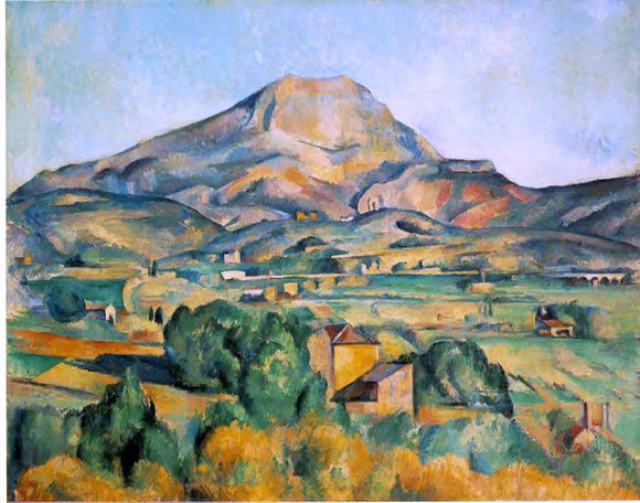  Paul Cezanne A Mont Sainte-Victoire (Barnes) Scene - Canvas Art Print