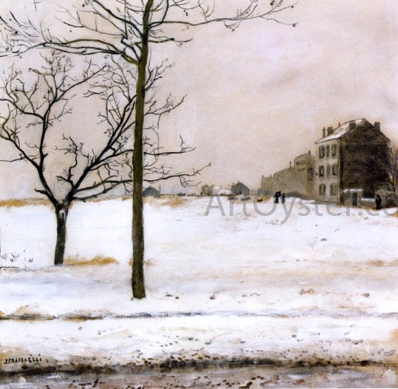  Jean-Francois Raffaelli Montmartre Under the Snow - Canvas Art Print