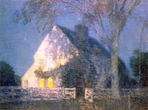  Frederick Childe Hassam Moolight, the Old House - Canvas Art Print