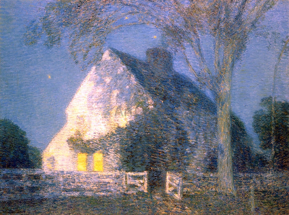  Frederick Childe Hassam Moolight, the Old House - Canvas Art Print