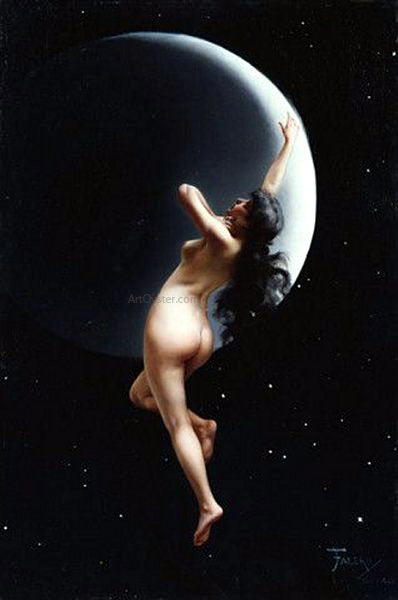  Luis Ricardo Falero Moon Nymph - Canvas Art Print