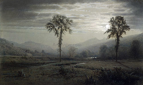  William Trost Richards Moonlight on Mount Lafayette, New Hampshire - Canvas Art Print